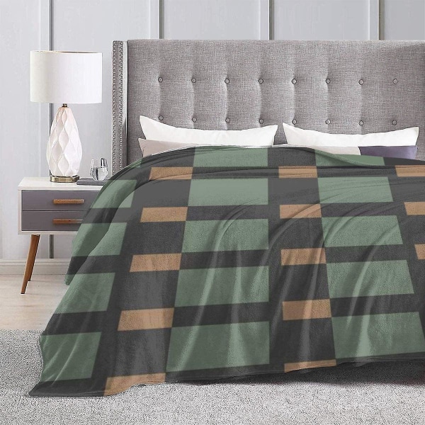 Dark Deco Slängfilt Mjuk flanell Fleece Varm filt för soffa, säng, soffa, stol, kontor, resa, camping-r131 60x50in 150x125cm