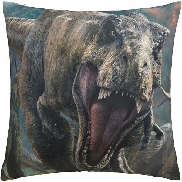 Jurassic Park mjuka kuddfodral 45 X 45 Cm Fyrkantiga kuddfodral Bekväma dekorativa kuddfodral Lyxigt cover för soffa sovrum med in