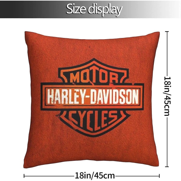 Kuddfodral Harley Davidson Varmt och mjukt cover för dekorativa örngott i bäddsoffa utomhuskudde