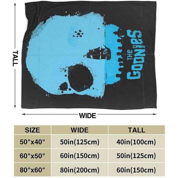 Goonies Never Say Die Super Mjuk Mysig filt Mikrofiber Flanell Lätt Sängfilt För Säng Soffa Soffa Stol Vardagsrum,svit För All Seasonbl 80x60in 200x150cm