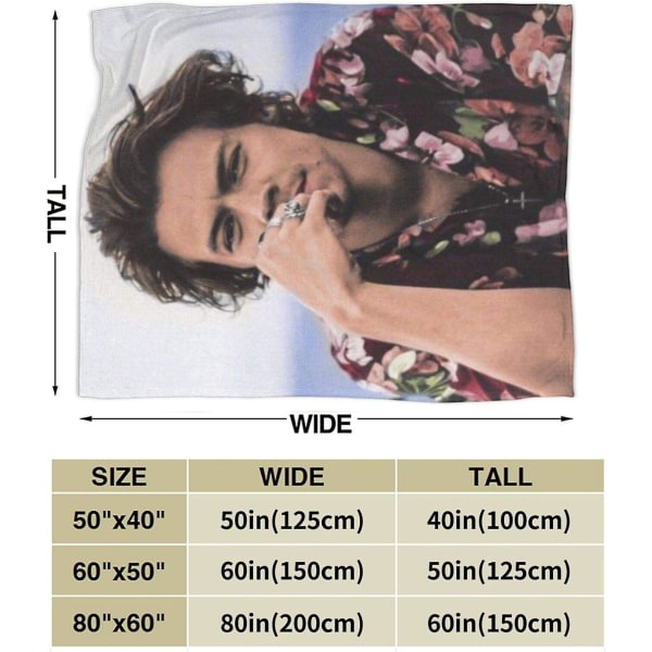 Harry-styles filt Söt Mjuk Micro Cozy Plysch för soffa eller säng Varm slängfilt Lätt med härligt case 50x40in 125x100cm