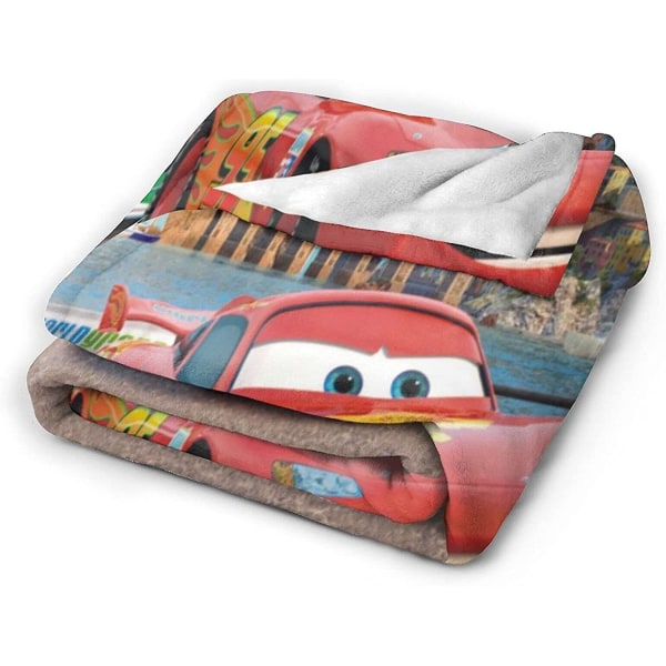 Cars Lightning Mcqueen Throw Filt, Plysch Flanell Throws För Soffa Och Säng, Super Mjuk Vändbar Tv Filt, Bekväm Vårdande Present Välmatchat sovrum 80x60in 200x150cm