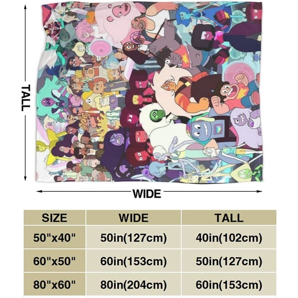 Steven-universe-future Mjuk Mysig Lyx Flanell Anime Manga Collection Filt Luftkonditionering Filtar För Säng Soffa Soffa För Barn -w1 60x50in 150x125cm