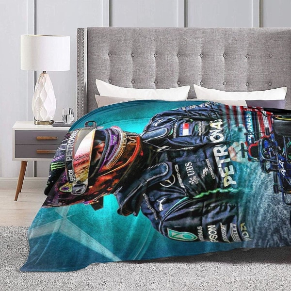 Queen Size Herr Dam Lewis Hamilton Slängfilt Supermjuk flanell fleecefiltar Twin Size För Bäddsoffa Soffa-x69 80x60in 200x150cm