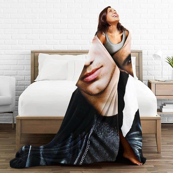 Taylor Lautner filt Jacob Black Ultramjuk flanellfilt 3d- print Fluffig plyschfilt Sängkläder Inredning Sängfilt För Vardagsrum Sovrum Sovsal D 60x50in 150x125cm