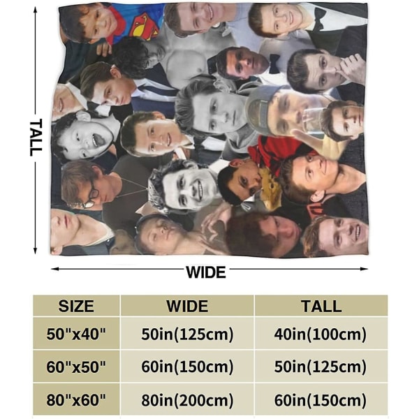 Tom Holland filt Ultramjuk flanellfilt 3d- print Fluffig plyschfilt Sängdekoration Sängfilt för vardagsrumsrum Sovsalsinredning (3 storlekar)-a 50x40in 125x100cm