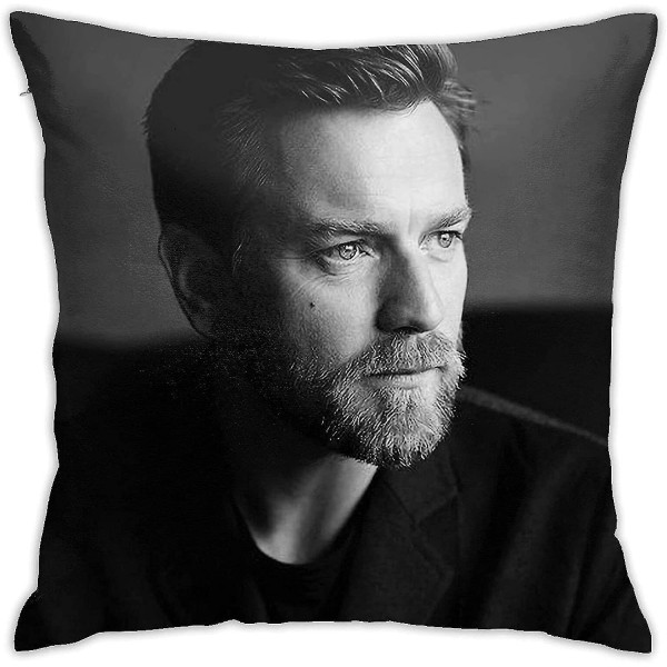 Faroutx Ewan Mcgregor Kuddfodral Dubbelsidigt tryck Kuddfodral Dorm Inredning för Vardagsrum Sovrum 45x45cm(18x18 tum)