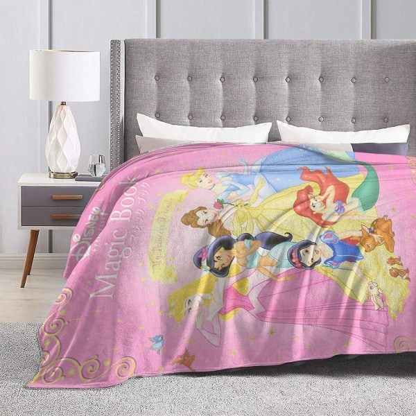 Disney Princess Sängfilt Lättvikts Sängfilt För Barn Vuxna Mjuk Varm Flanell Sängfilt.för Säng,soffa,camping Och Resor Välmatchad Vara 80x60in 200x150cm