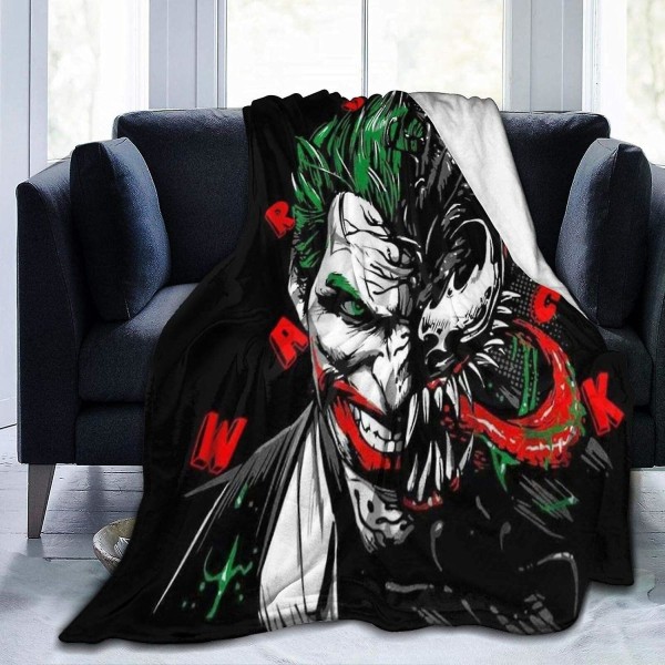 Haha Joker Halloween filt, flanell Täcke Ultra Mjuk Micro Fleece Filt Säng Soffa Vardagsrum-l289 60x50in 150x125cm