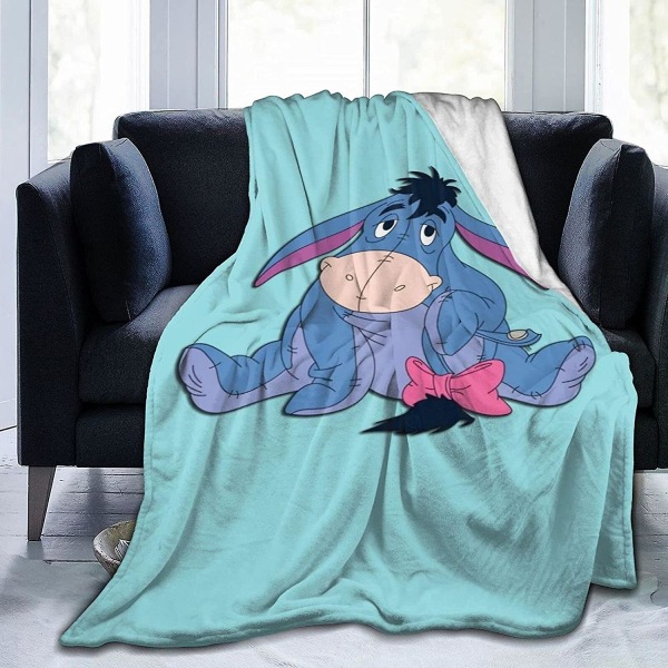 Vintage Eeyore Filt Soffa Filt Tupplur Filt Ull Blandning Kontorssjal Luftkonditionering Filt Flera storlekar För vuxna Barn Tonåringar Fantastiskt sovrum 50x40in 125x100cm