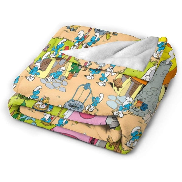 Smurfarna Super Soft Fluffy Snugly Solid Flanell Fleece Throws För Bäddsoffa Filtar -w236 80x60in 200x150cm