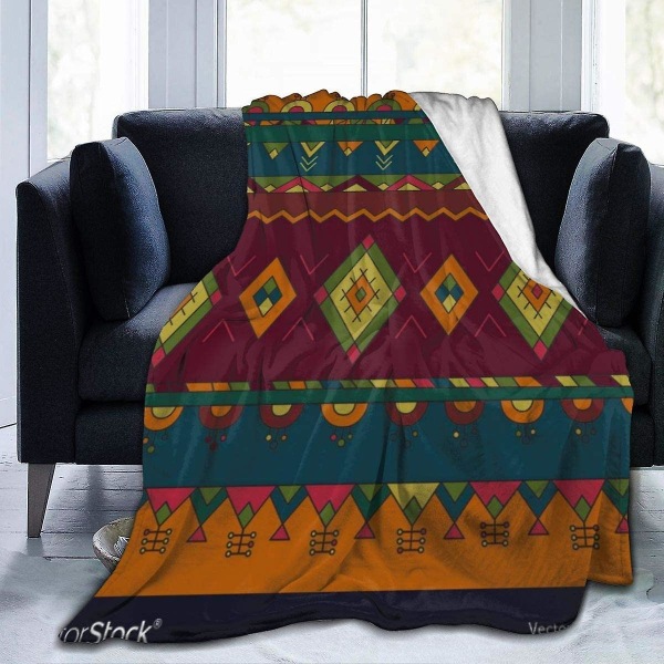 South America Pattern Throw Filt Mjuk flanell Fleece Varm filt för soffa, säng, soffa, stol, kontor, resa, camping-r359 50x40in 125x100cm