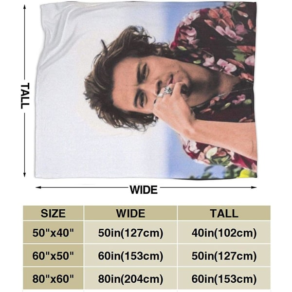 Harry-styles Ultramjuk mikrofilt Sängkläder Hudvänliga Bekväma flanellfiltar -w33 80x60in 200x150cm