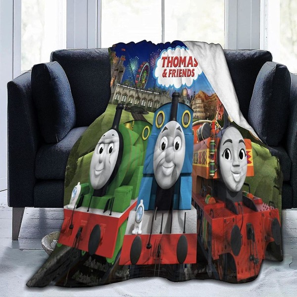 Thomas And Friends Super Soft Fluffy Snugly Solid Flanell Fleece Throws För Bäddsoffa Filtar -w170 60x50in 150x125cm