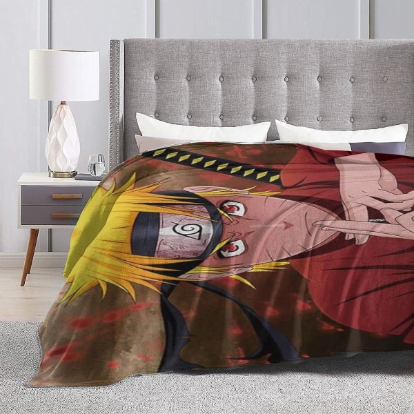 Anime Naruto Super Ultra Mjuk flanell fleecefilt Stor Fluffig Varm Säng över Soffa Soffa- Flera storlekar För Vuxna Barn Tonåringar Välmatchad Be 60x50in 150x125cm