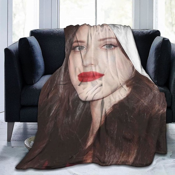 Kat Dennings filt Ultramjuk flanellfilt 3d- print Fluffig plyschfilt Sängdekoration Sängfilt för vardagsrumsrum Sovrumsinredning (3 storlekar) 80x60in 200x150cm