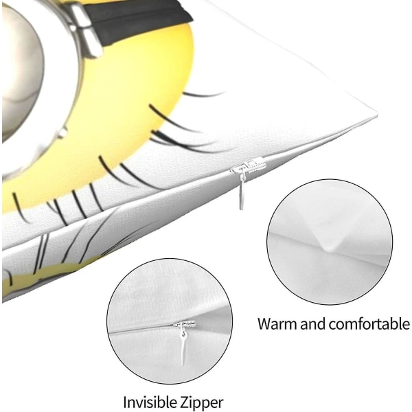 Mjukt och bekvämt cover för minions, dubbelsidigt tryck (utan fyllmedel) Örngott fyrkantigt skrovhus cover 45 X 45 cm
