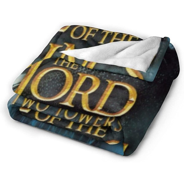 Lord of the Rings Fleece Bärbar Huvfilt Mjuka Mysiga Filtar Luvtröja Kasta Omlott Kappa Kap För Soffa Soffa Tupplur Resor För Vuxna Välmatchad Be 50x40in 125x100cm