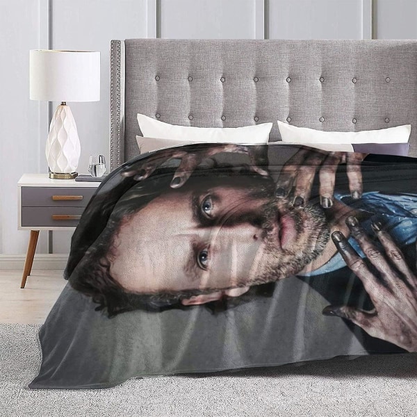 Andrew Lincoln Mjuk och behaglig varm fleecefilt för soffa,kontorssäng Billägersoffa Mysig Fluffig Plysch Sängfiltar Strandfiltar-d9 50x40in 125x100cm