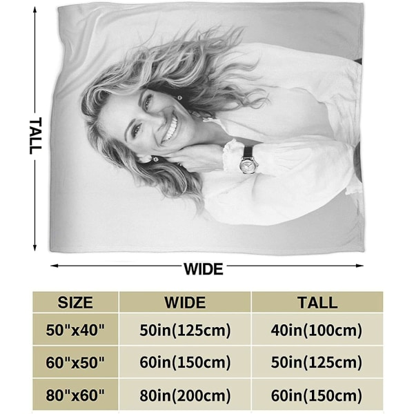 Julia Roberts filt Ultramjuk flanellfilt 3d- print Fluffig plyschfilt Sängdekoration Sängfilt till vardagsrummet Sovrumsdekoration 80x60in 200x150cm