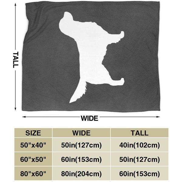 Vit Golden Retriever Silhouette Slängfilt Mjuk flanell Fleece Varm filt För soffa, säng, soffa, stol, kontor, resa, camping-s26 60x50in 150x125cm