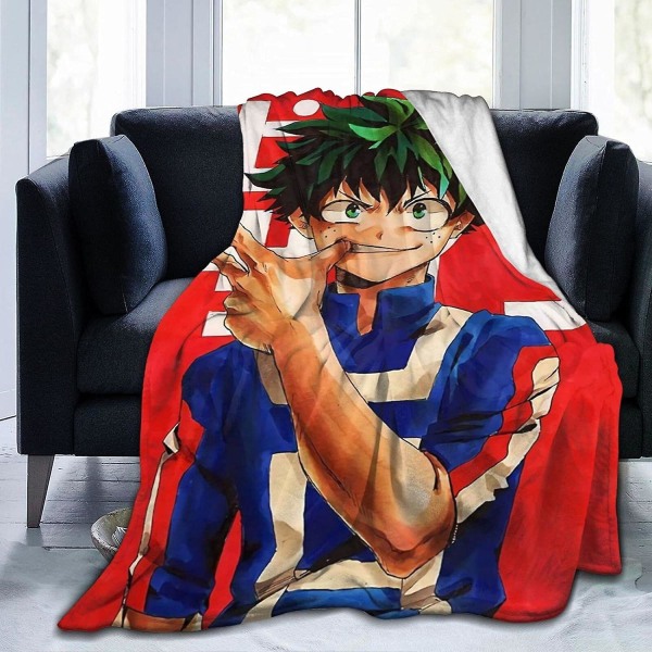 Vintage My Hero Academia Anime Flanellfilt Varmtäcke Stor mjuk filt, flera storlekar för vuxna barn Tonåringar Välmatchat sovrumstillbehör 80x60in 200x150cm