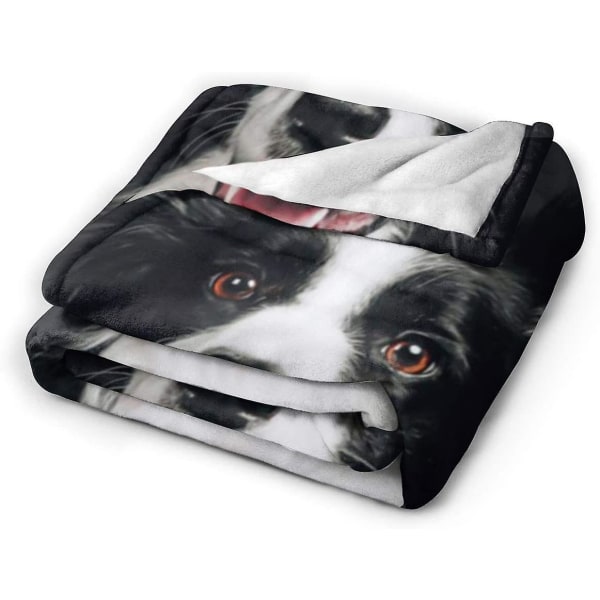 Flanell Plysch Yoga Mysig Slängfilt,border Collie Smiles Glad Hund Kast För kallt väder Picknick Bröllopspresent,luftkonditioneringsfilt Och Kvalitet L 60x50in 150x125cm