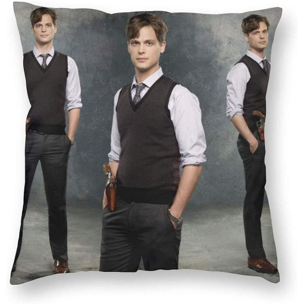 Criminal Minds Spencer Reid Fyrkantigt örngott för sovrumsinredning Hemsoffa Bildekoration Kuddfodral 18"x18"