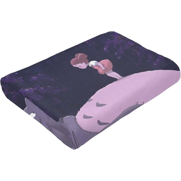 My Neighbor Totoro Ultramjuk mikrofleecefilt Throw Fuzzy Lightweight För Barn Pojkar Flickor Vuxna 3d- print Perfekt för soffa, soffa, 60x50in 150x125cm