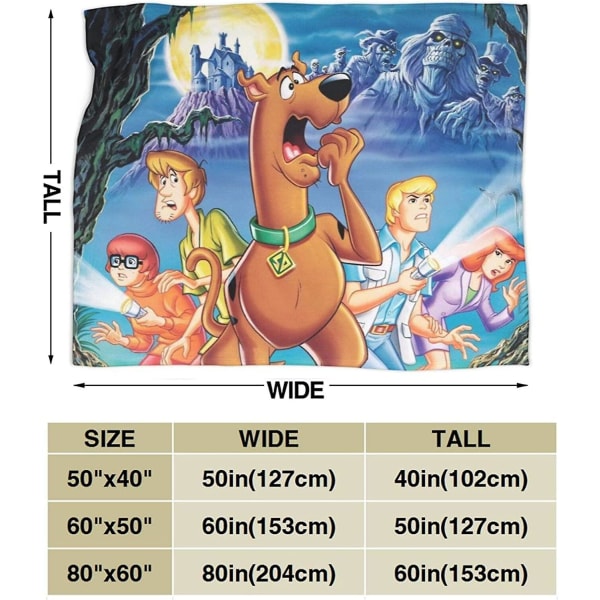 Scooby Doo Cozy Fleece Täckfilt Sängfilt Hem Sängsoffa Filt -u170 80x60in 200x150cm