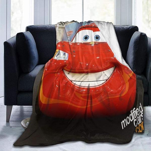 Vintage Lightning Mcqueen stickad filt Handgjord jättemjuk tjock Supermjuk sofföverdrag Filtar till bäddsoffa Välmatchat sovrumstillbehör 80x60in 200x150cm