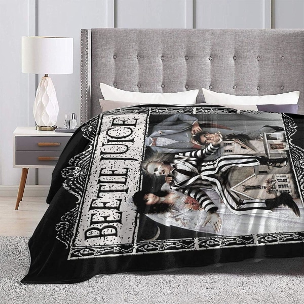 Beetlejuice Art Ultra Mjuk flanell Fleecefilt Heminredning Snygg sovrum Vardagsrum Soffa Varm filt Luftkonditionering Quilt-f255 80x60in 200x150cm