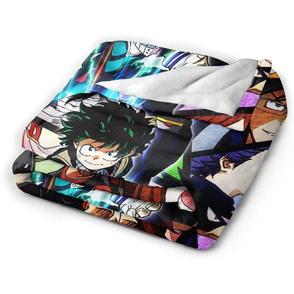 Filtar Kastar My Hero Academia Tecknad Anime Plysch Luddig Mjuk Varm Lämplig Forteens Kvinnor I Bäddsoffan Kontorssoffa -s68 60x50in 150x125cm