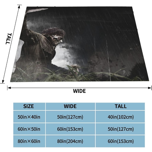 Mic-hael Mye-rs Hallo-ween1 Filt För Vuxna & Barn Hem Sovsal Kasta Fluffig Varm filt-y123 60x50in 150x125cm