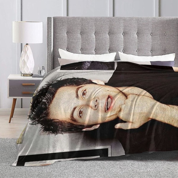 Dylan O'brien Filt Ultramjuk flanellfilt 3d- print Fluffig plyschfilt Sängdekoration Sängfilt för vardagsrumsrum Sovrumsinredning (3 storlekar) 50x40in 125x100cm