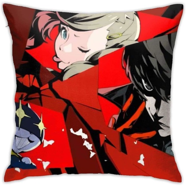 Persona 5 Kuddfodral Cover Cover Cover Heminredning 18"x18"