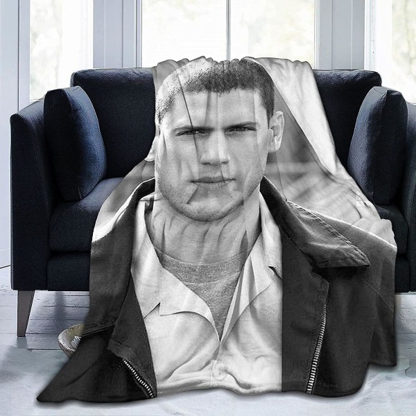 Wentworth Miller filt Ultramjuk flanellfilt 3d- print Fluffig plyschfilt Sängdekoration Sängfilt för vardagsrumsrum Sovrumsdekoration (3siz 50x40in 125x100cm