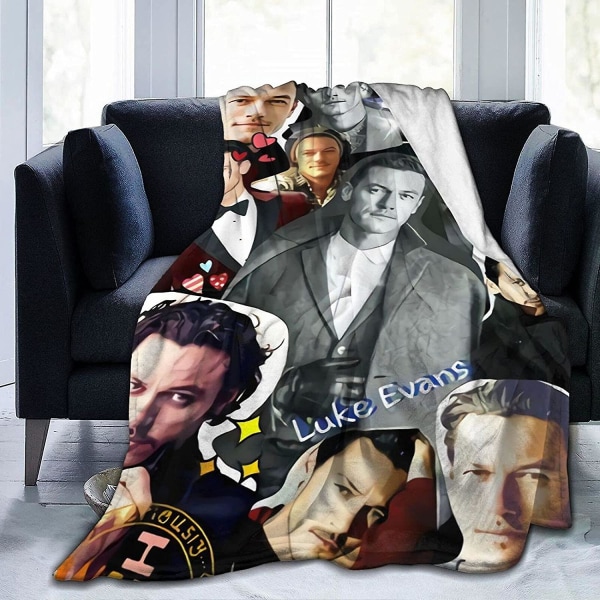 Luke Evans Mjuk och behaglig varm fleecefilt för soffa,kontorssäng Billägersoffa Mysig fluffig plysch filtar Strandfiltar-e573 80x60in 200x150cm