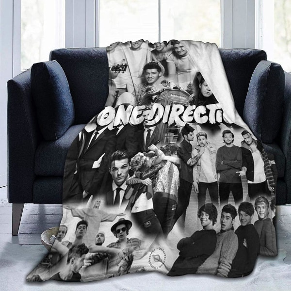 One Direction 3d Mjuk och varm slängfilt Printed Ultramjuk mikrofleecefilt Fyra premium flygplansmjuk mikrofleece resefilt-n36 60x50in 150x125cm