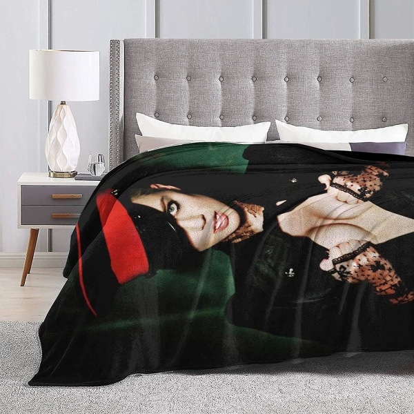 Amber Heard filt Ultramjuk flanellfilt 3d- print Fluffig plyschfilt Sängdekoration Sängfilt för vardagsrumsrum Sovrumsinredning (3 storlekar) 80x60in 200x150cm