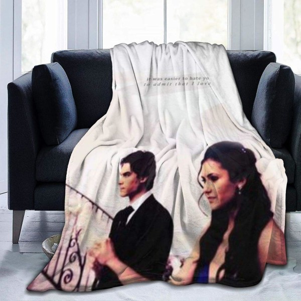 Fantastiska Vampire Diaries-citat. Filt för soffa soffa eller säng. Sängstorlek, mjuk luddig plyschfilt, Luury flanell filt, supermysig och bekväm 80x60in 200x150cm