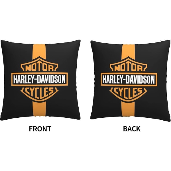 Mjuka kuddfodral Örngott,tapeter Hd Logotyp Harley Davidson Dekorativt Stort fyrkantigt Tvättbart kuddfodral för vardagsrum, soffa, sovrum,