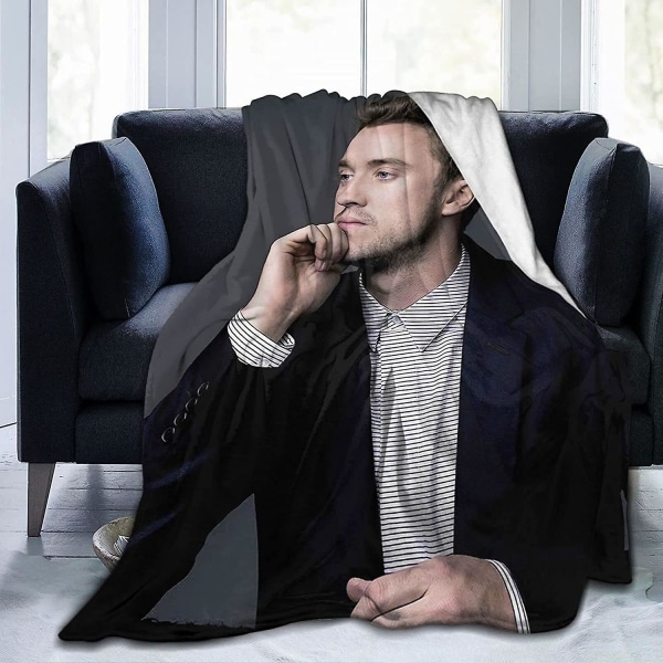 Tom Felton Fleecefilt Sängfilt Lätt Super Mjuk Mysig Lyx Sängfilt Microfiber -t122 50x40in 125x100cm