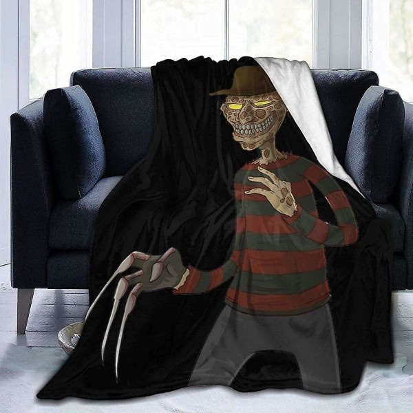 Skräckfilmer Halloween Freddy Krueger Flanell Fleecefilt Lättvikt Supermjukt Varmt Mysigt Lyxtäcke Heminredning För Soffa, Säng, Soffa, T 80x60in 200x150cm