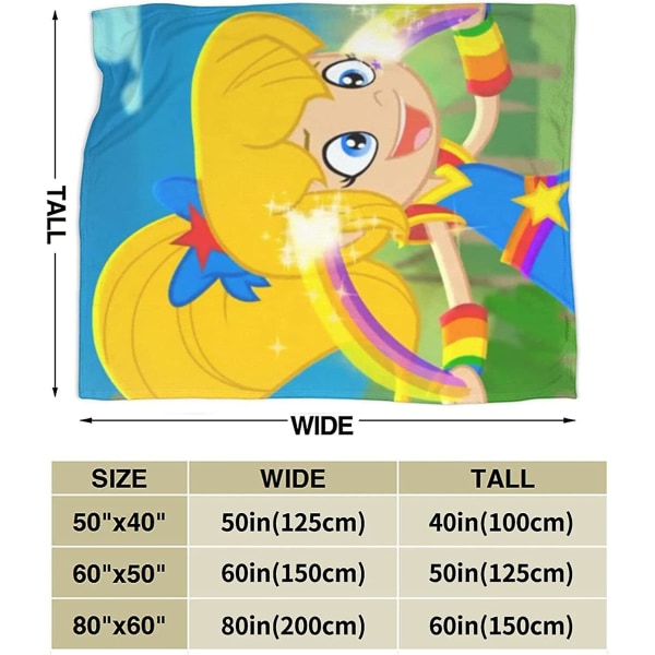 Regnbåge Brite Ultra-mjuk mikrofleecefilt Heminredning Lättvikts för bäddsoffa -q345 60x50in 150x125cm