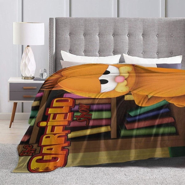 Vintage Garfield Sängfilt Printed filt Lättvikt Förbättrar sömnen Flera storlekar för vuxna barn Tonåringar Välmatchade sovrumstillbehör-i 50x40in 125x100cm