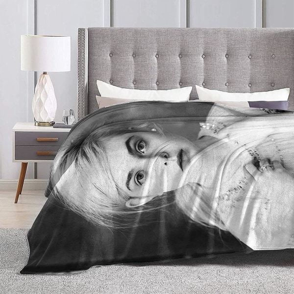 Elle Fanning Filt Ultramjukt flanellfilt 3d Print Fluffy Plysch Filt Sängkläder Inredning Sängfilt För Vardagsrum Sovrum Dorm Inredning (3 storlekar)- 50x40in 125x100cm