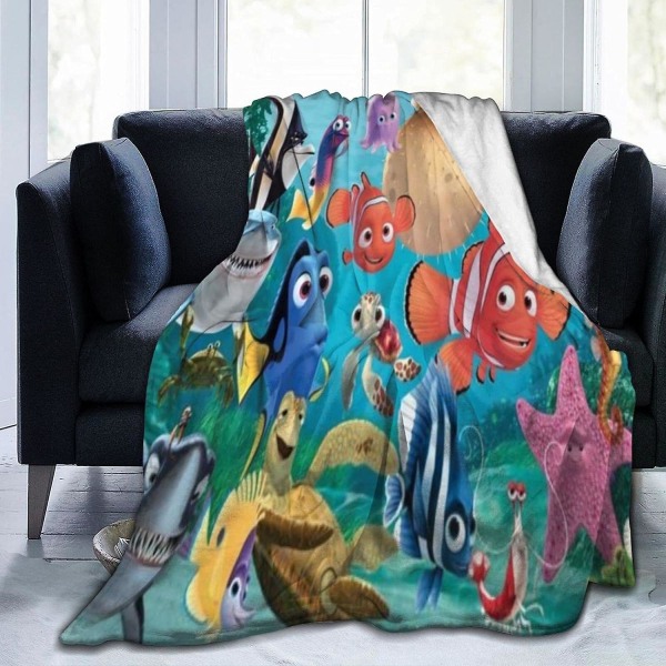 Vintage Finding Nemo Fleecefilt - Home Flanell Fleece Mjuk Varm Plysch Täcke För Säng/soffa/soffa/kontor/camping Välmatchad Sovrumstillbehör 60x50in 150x125cm