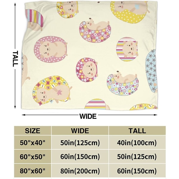 Cactus Hedgehog Fleece Täcke Lättvikt Mjuk Mysig bäddsoffa Vardagsrum All Season-p71 80x60in 200x150cm
