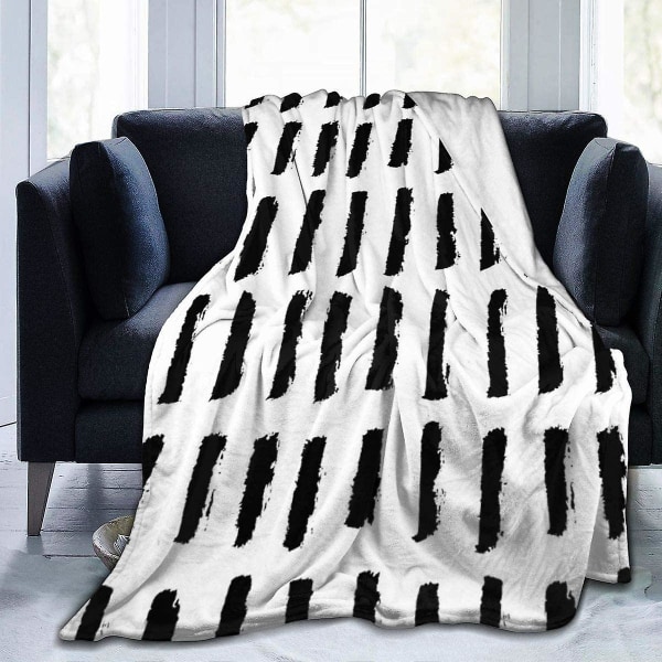 Penseldrag Täcke Mjuk flanell fleece Varm filt för soffa, säng, soffa, stol, kontor, resa, camping-r305 60x50in 150x125cm